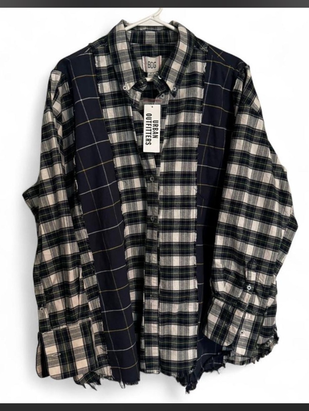Boxy Patchwork Plaid Shirt